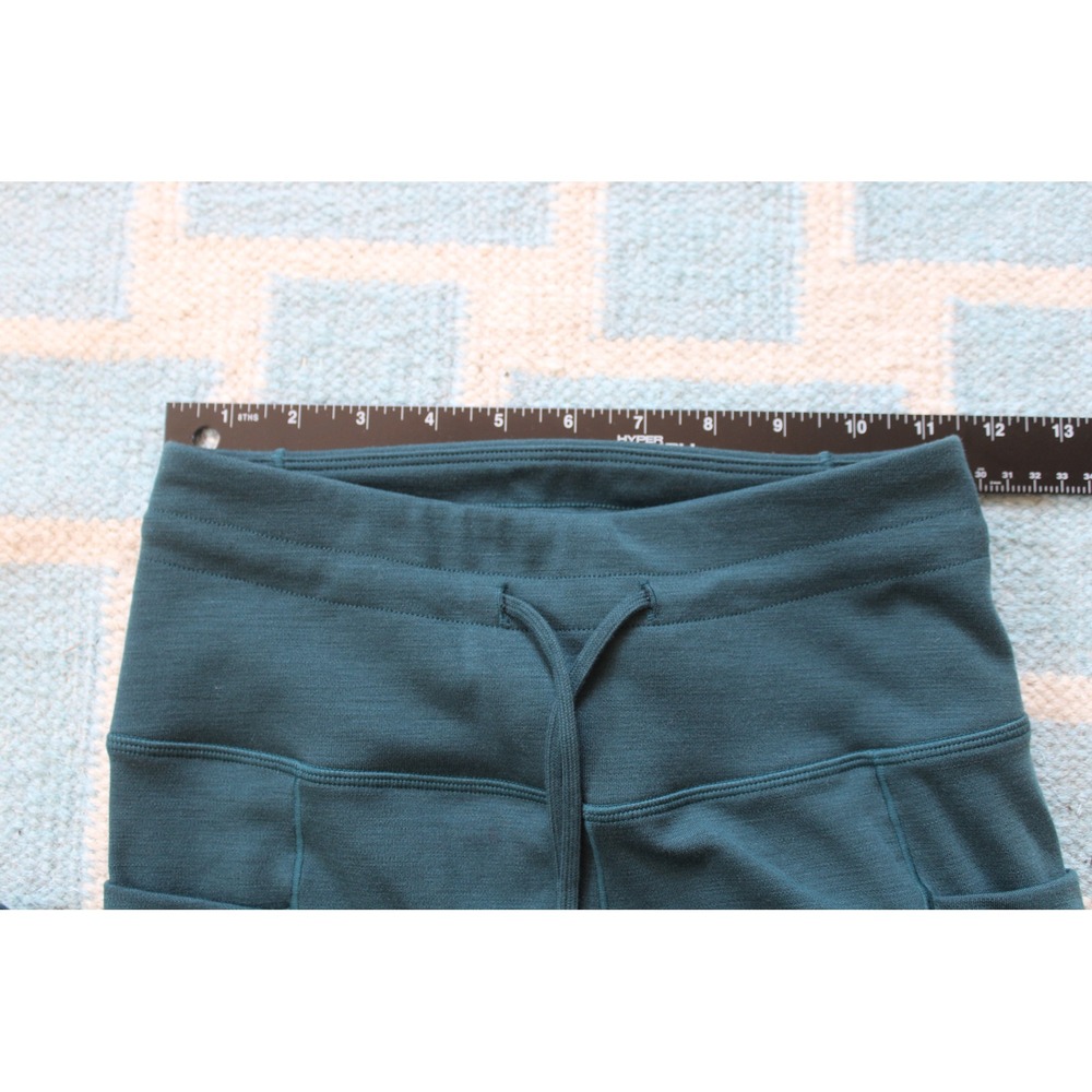 NWT Branwyn S Teal Merino Wool Athleisure Leggings High Waisted Pockets Joggers - Picture 7 of 8